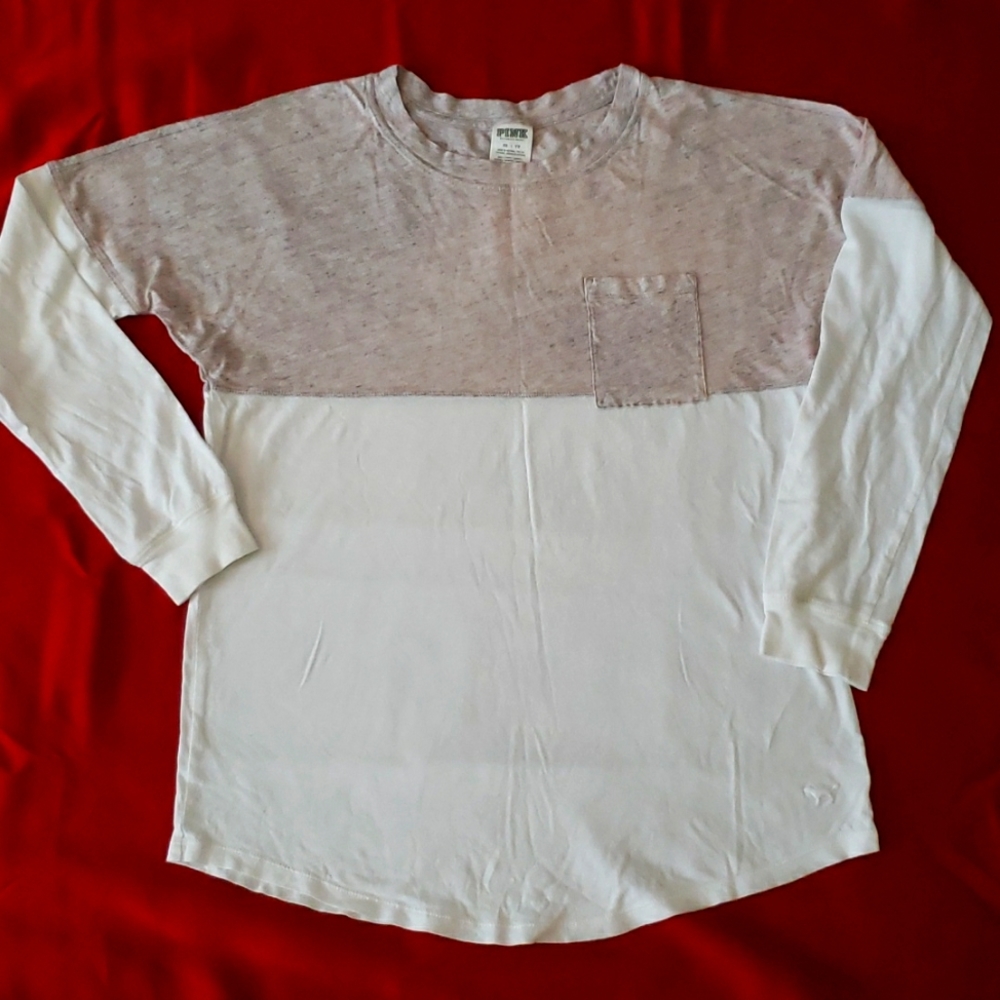Pink oversized long sleeve shirt